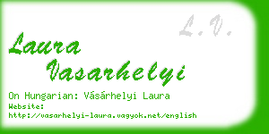 laura vasarhelyi business card